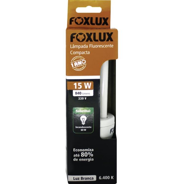 Encontraproduto.com.br - Lâmpada Fluorescente Foxlux 15W - 220V Unidade