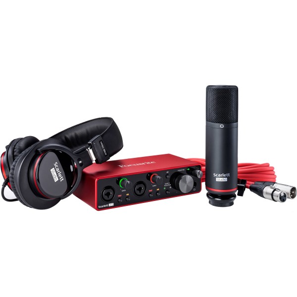 Encontraproduto.com.br - Kit Interface Scarlett 2i2 Studio 3rd Gen - Focusrite