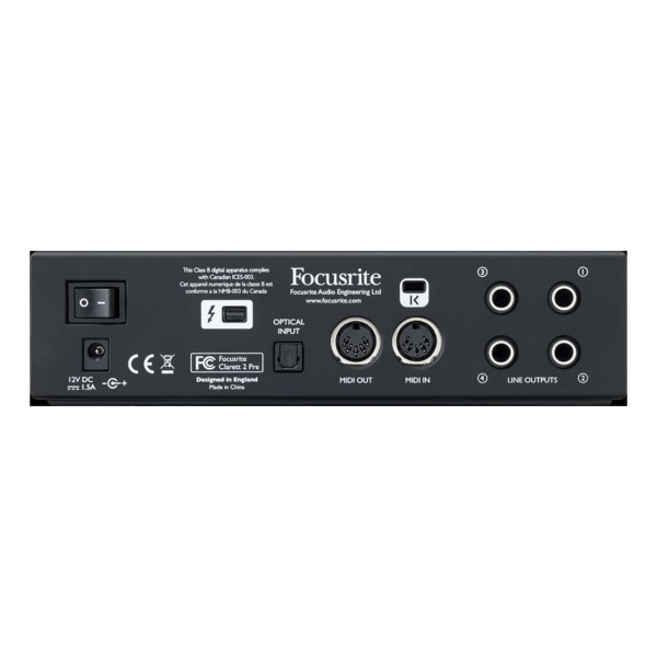 Encontraproduto.com.br - Interface De Áudio Thunderbolt CLARETT-2PRE - Focusrite