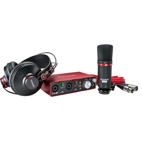 Encontraproduto.com.br - Kit De Gravação SCARLETT STUDIO 2i2 - Focusrite