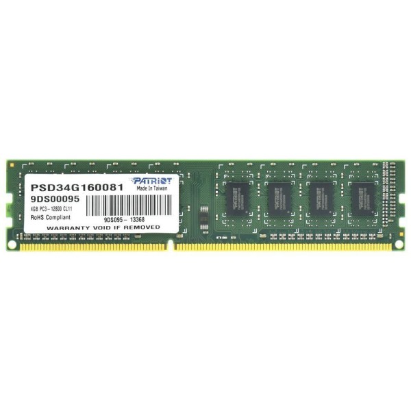 Encontraproduto.com.br - Memória Ram Patriot Signature Ddr3 4gb 1600mhz (psd34g160081)