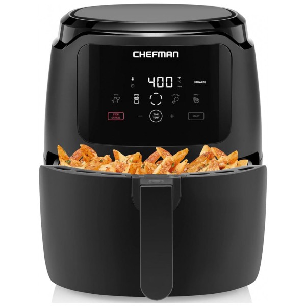Encontraproduto.com.br - Air Fryer 5 Litros com 4 Predefinições e Controle de Temperatura, 110V 1500W, Chefman, Preto