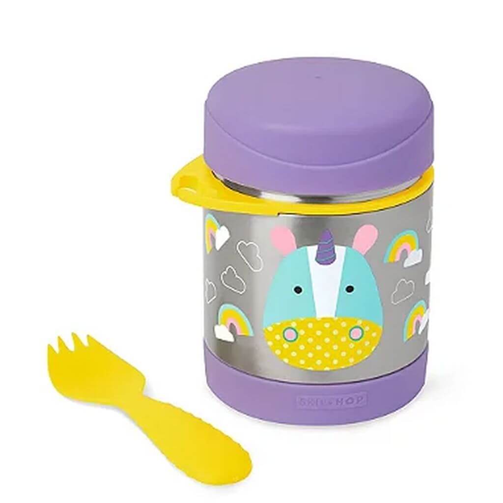 Encontraproduto.com.br - Pote Térmico com Talher Zoo Unicórnio Skip Hop