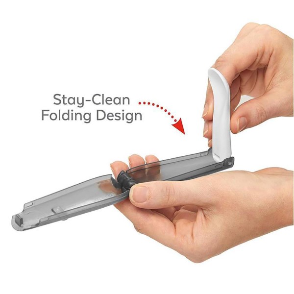 Encontraproduto.com.br - Kit Duas Colheres Skip Hop Dobráveis Easy-Fold Cinza e Azul
