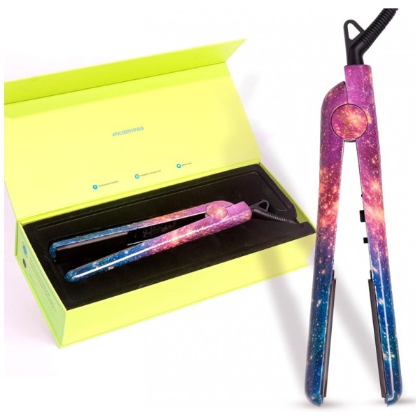 Chapinha Prancha de Cabelo Profissional com Placas de Cerâmica e Temperatura Ajustável 150W Galáxia, 110v, PYT Styler125 Galaxy, Rosa