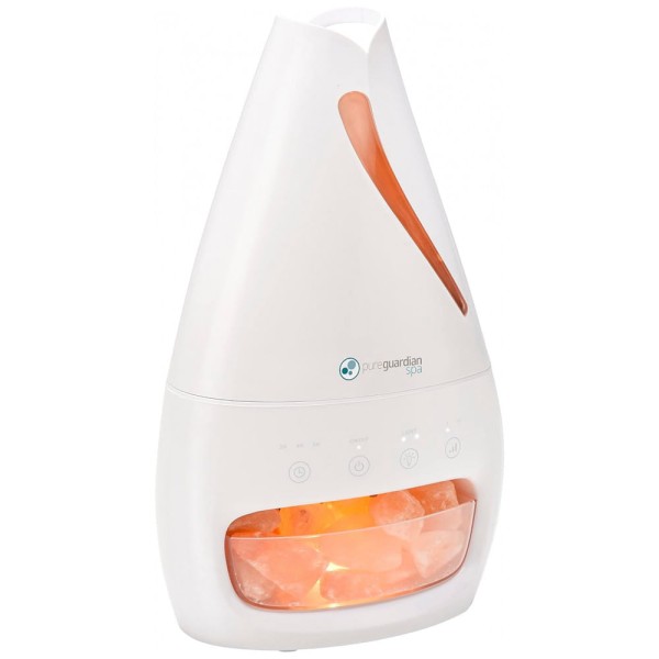 Encontraproduto.com.br - Umidificador Ultrassônico 3 em 1 com Aromaterapia e 2 Velocidades, 110V, PureGuardian, Branco
