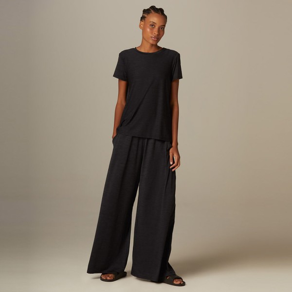 Calça Fitness Pantalona Preta Alba
