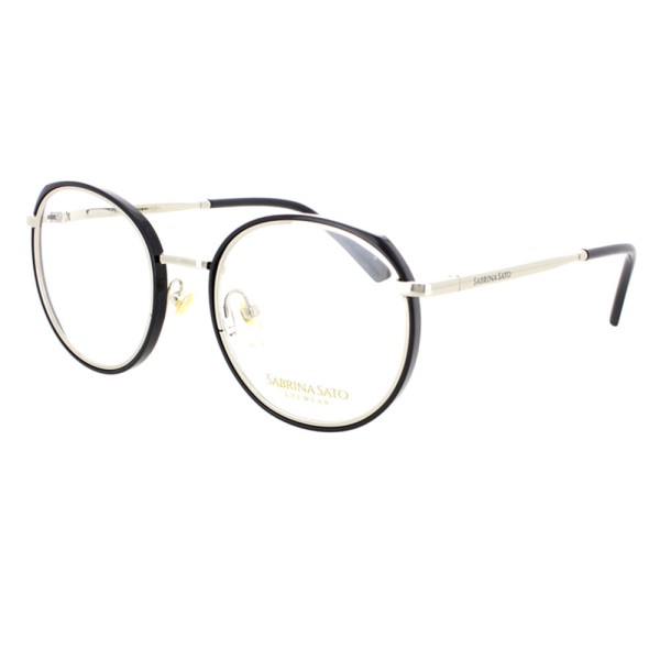 Encontraproduto.com.br - Óculos Armação Sabrina Sato Ss537 C1 Preto Com Prata Feminin