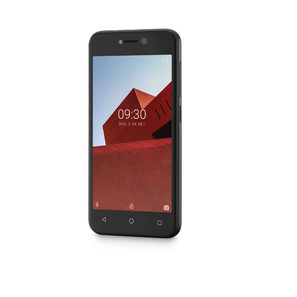 Encontraproduto.com.br - Smartphone Multilaser E 3G 32GB - 5.0 pol. Dual Chip - 5MP + 5MP Android 8.1 (Go edition) Quad Core - Preto - P9128OUT [Reembalado]