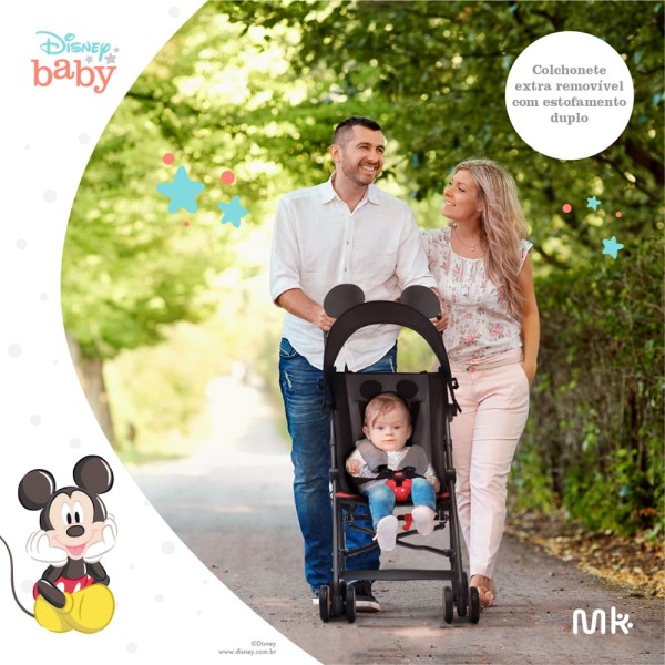 Encontraproduto.com.br - Carrinho Guarda Chuva 6M-15Kg Mickey Petit Multikids Baby - BB374OUT [Reembalado]