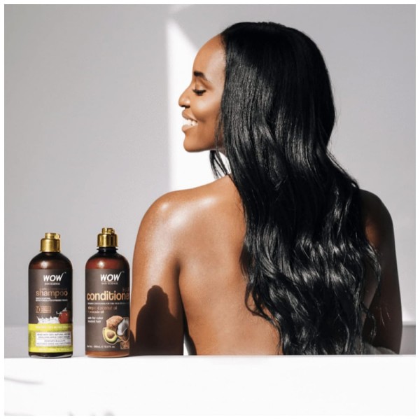 Encontraproduto.com.br - Shampoo e Condicionador Óleo de Coco e Abacate Virgem Reduz a Coceira Caspa e Frizz 500ml, BUYWOW B07HRNLW6V, Marrom Escuro