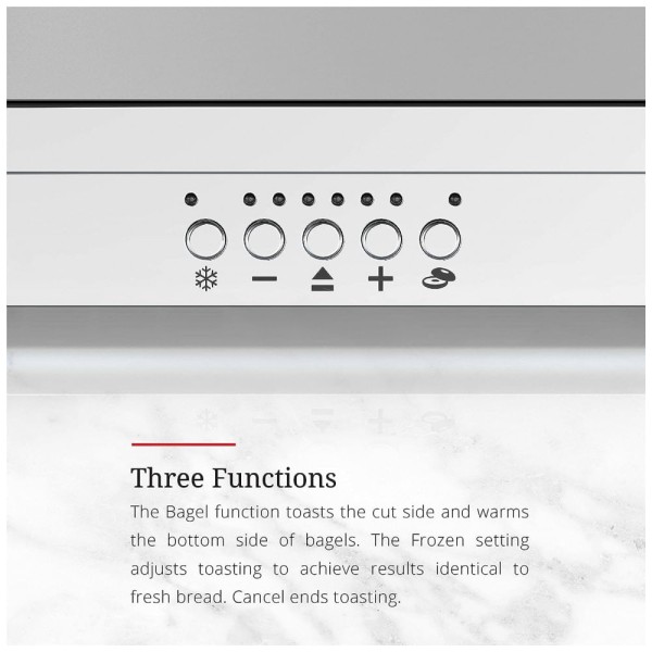 Encontraproduto.com.br - Torradeira de 2 Fatias com 6 Níveis de Tostagem, 1200W, 110v, RUSSELL HOBBS TRL9300GYR, Prateado