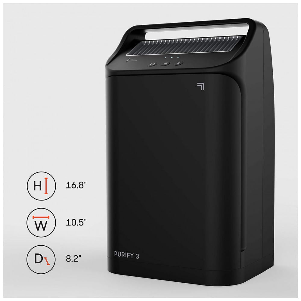 Encontraproduto.com.br - Purificador de Ar Automático Portátil com Filtro HEPA, Área 9 m2, 110v, SHARPER IMAGE AC1 0066 06, Preto