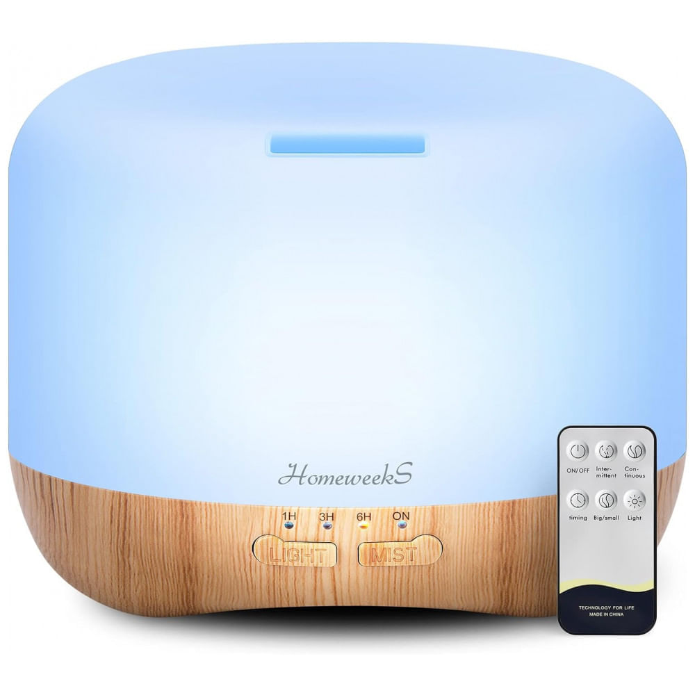 Encontraproduto.com.br - Umidificador Ultrassônico Portátil 0.3L com Aromaterapia e 7 Luzes LED, até 4H, 110v, HOMEWEEKS 300ml, Bege