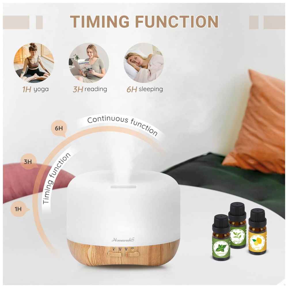 Encontraproduto.com.br - Umidificador Ultrassônico Portátil 0.3L com Aromaterapia e 7 Luzes LED, até 4H, 110v, HOMEWEEKS 300ml, Bege