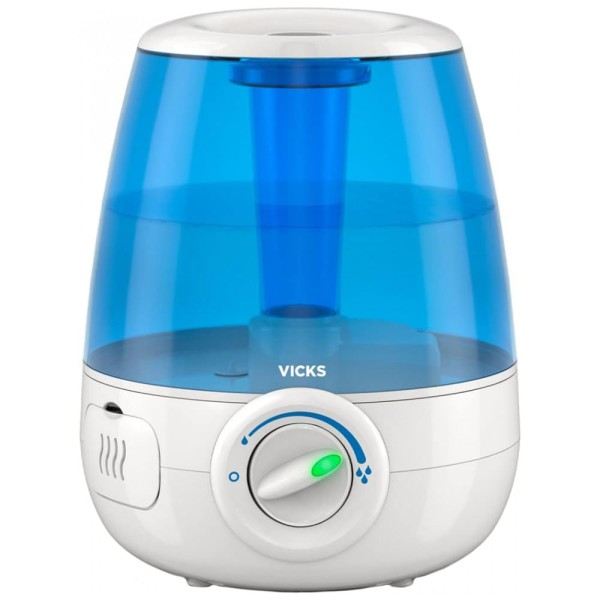 Encontraproduto.com.br - Umidificador Ultrassônico Portátil 1.2L, com Desligamento Automático, Luz de LED, VICKS V4600, Branco