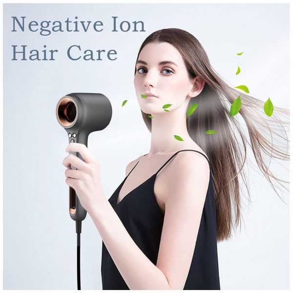 Encontraproduto.com.br - Secador de Cabelo Profissional com 3 Velocidades e 3 Temperaturas, 1400W, SKANWEN, Cinza