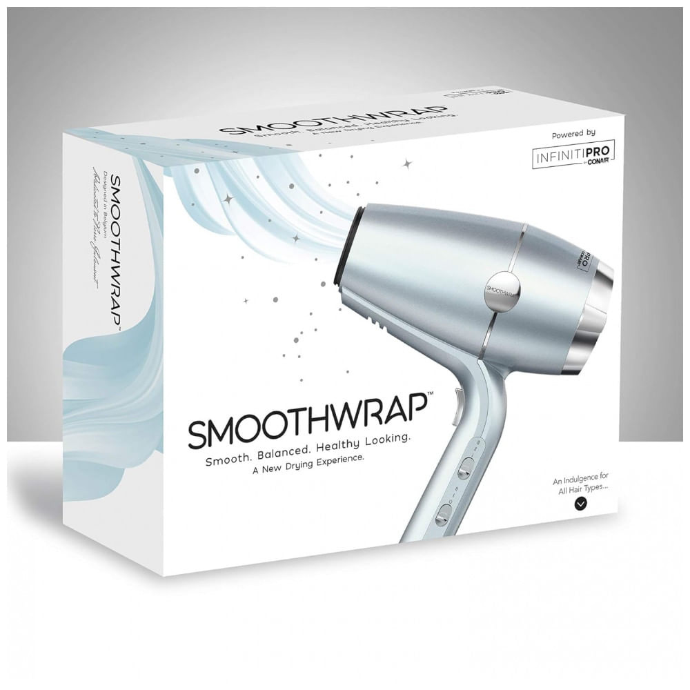 Encontraproduto.com.br - INFINITIPRO Secador de Cabelo Profissional com Terapia Dupla de íon e Tecnologia Cerâmica, CONAIR 910, Cinza