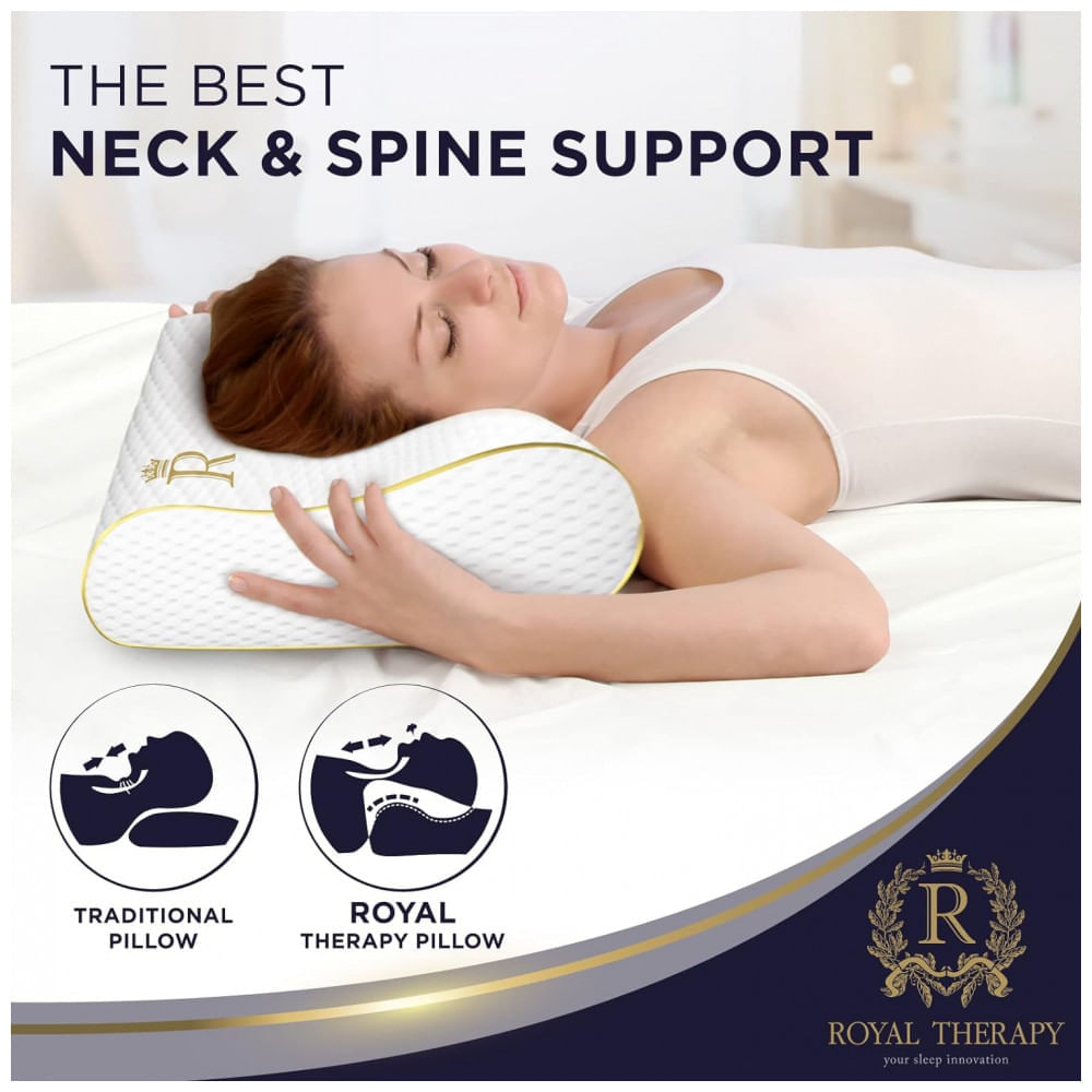 Travesseiro Ortopédico com Memória Ergonômica 60 x, 1 UN, ROYAL THERAPY 5950943, Branco