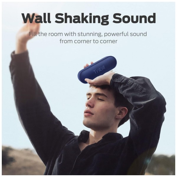 Encontraproduto.com.br - XSound Caixa de Som Bluetooth sem Fio Portátil à Prova d IPX7, 16W, até 24H, TRIBIT 43235 156850, Azul