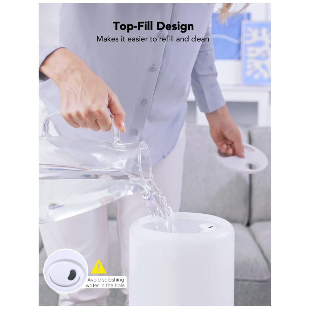 Umidificador Ultrassônico Portátil 3L com Aromaterapia, até 3H, Área 15m2, 110v, GOVEE H7141101, Branco