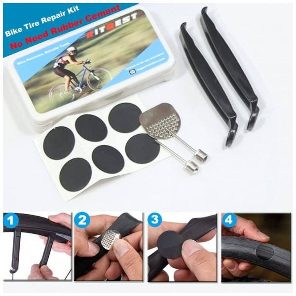 Encontraproduto.com.br - Bomba de Piso Ergonômica para Bicicleta com Medidor e Válvula Inteligente 120 PSI e com Kit Reparo, KITBEST, Preto
