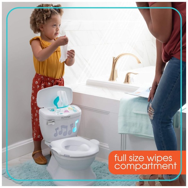 Encontraproduto.com.br - Troninho Realista Interativo para Crianças com Assento Ergonômico, SUMMER INFANT 11723Z, Branco