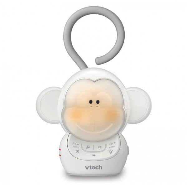 Encontraproduto.com.br - Máquina de Som Ruído para Bebês Recém Nascidos com Luzes, Macaco, VTECH BC8211, Branco
