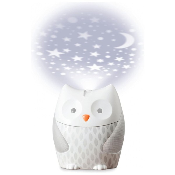 Encontraproduto.com.br - Máquina de Som Ruído para Bebês Recém Nascidos com Luzes, Passáro, SKIP HOP 186300, Branco