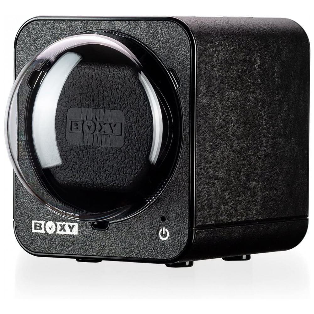 Encontraproduto.com.br - Caixa, Estojo Rotativo Automático para Relógios, 1 Lugar, ABEST BOXY Fancy Brick, Preto