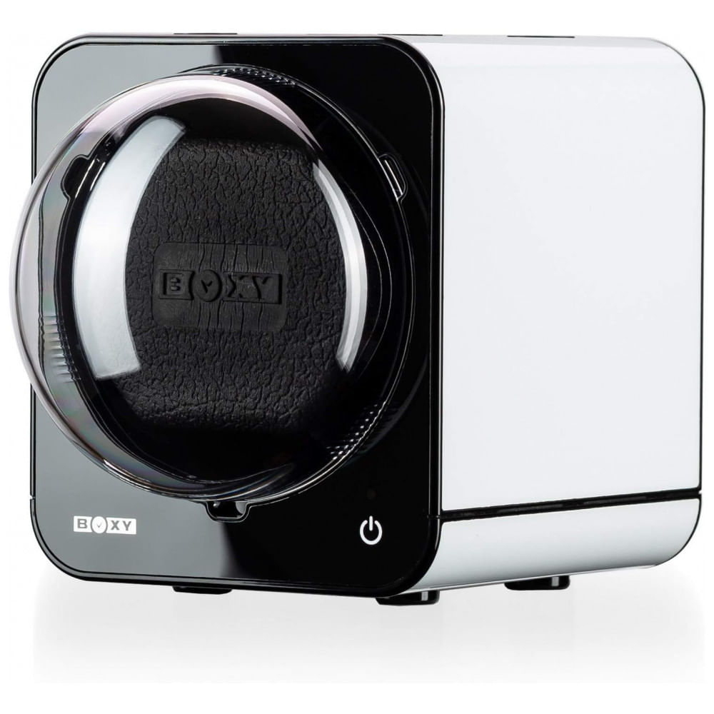 Encontraproduto.com.br - Caixa, Estojo Rotativo Automático para Relógios, 1 Lugar, ABEST BOXY Fancy Brick, Branco