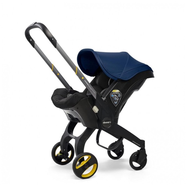 Encontraproduto.com.br - Cadeira de Bebê para Carro 2 em 1 com Rodas para Transporte e Cinto Reforçado, Ideal para Recém Nascidos, DOONA, Azul
