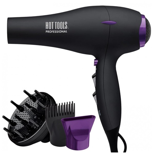 Encontraproduto.com.br - Secador de Cabelo Profissional com 3 Acessórios, 110v, HOT TOOLS 1043, Preto
