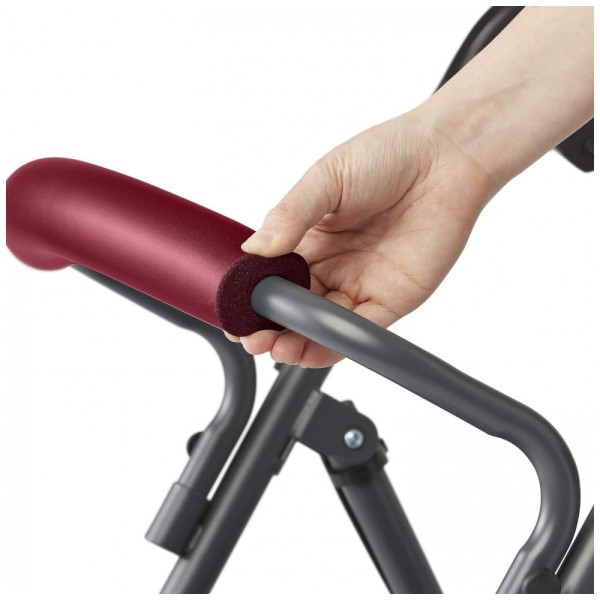Encontraproduto.com.br - Andador Adulto Idoso com Apoio de Braço, Assento Acolchoado e Cesto, Suporta até 136 Quilos, Vermellha, MEDLINE MDS86850ESAR, Vermelho