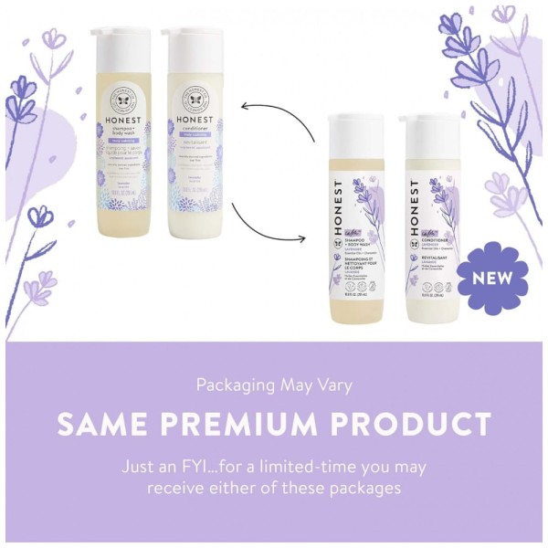 Encontraproduto.com.br - Shampoo e Condicionador Revitalizantes com Óleos Essenciais, Camomila e para Todos os Tipos de Cabelo, HONEST H0041SBC0000R, Lavanda