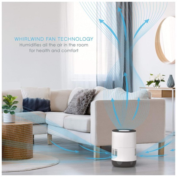 Encontraproduto.com.br - Umidificador Ultrassônico Portátil 2.8L até 8H, Área até 46 m2, 110v, PURE ENRICHMENT PEHUMEVA, Branco
