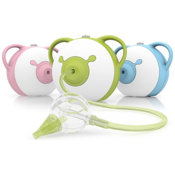 Encontraproduto.com.br - Aspirador Nasal Elétrico para Bebê Nosiboo com Níveis de Sucção Ajustável, 110V Rosa