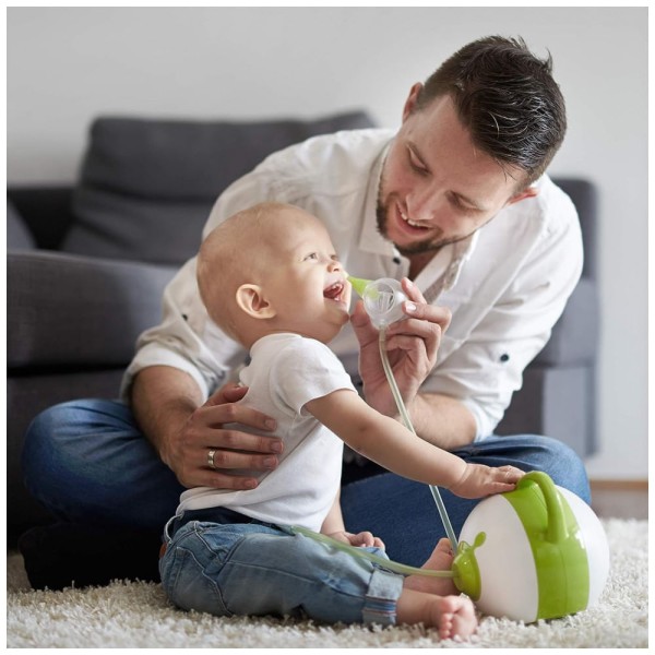 Encontraproduto.com.br - Aspirador Nasal Elétrico para Bebê Nosiboo com Níveis de Sucção Ajustável, 110V Rosa