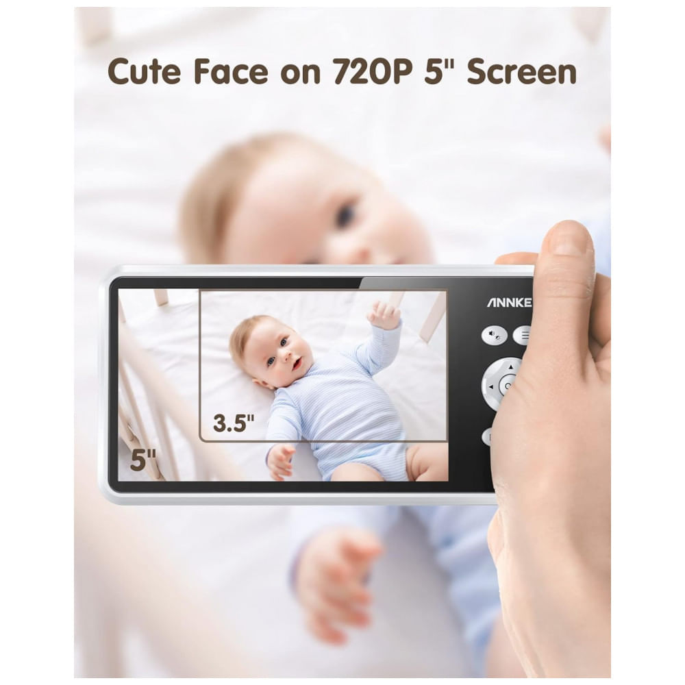 Encontraproduto.com.br - Babá Eletrônica ANNKE Câmera 1080P HD com Visão Noturna e Detecção de Temperatura