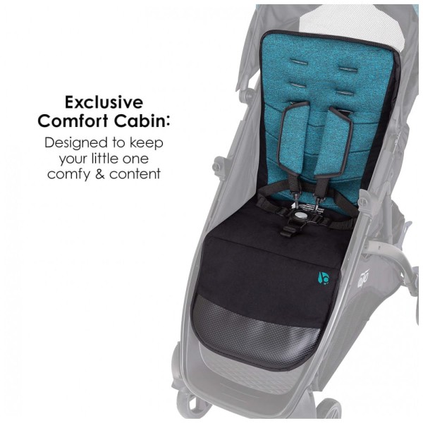 Encontraproduto.com.br - Carrinho de Bebê com Cadeira para Carro Baby Trend Tango com Posição de Reclinação Ajustáveis, Preto e Azul