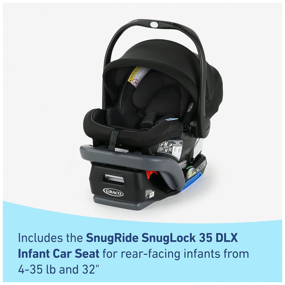Encontraproduto.com.br - Carrinho de Bebê com Cadeira para Carro Graco Mode Nest2GroW, Cinza