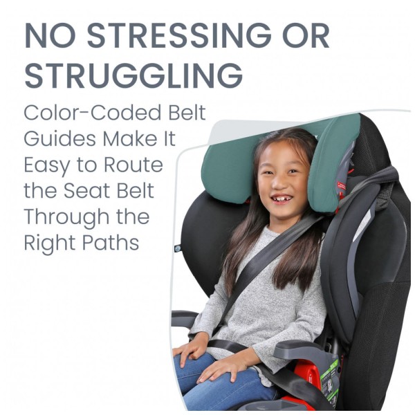 Encontraproduto.com.br - Britax cresce com você ClickTight Harness 2 Booster, Green Contour SafeWash