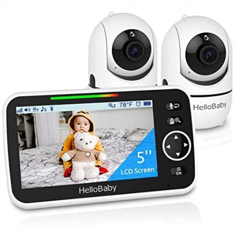Encontraproduto.com.br - Baba Eletrônica com Conversa Bidirecional e 8 Canções de Ninar, HelloBaby HB6550, 2 Unidades