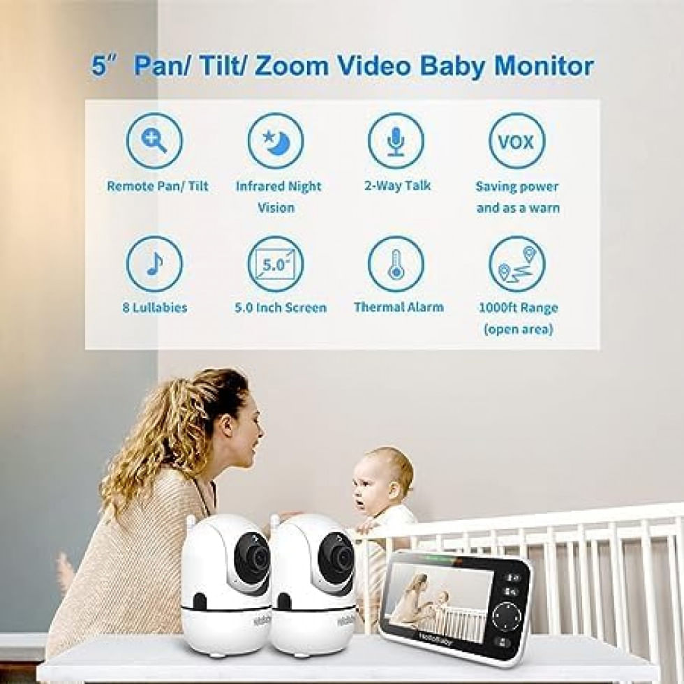 Baba Eletrônica com Conversa Bidirecional e 8 Canções de Ninar, HelloBaby HB6550, 2 Unidades