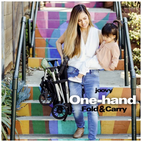 Encontraproduto.com.br - Carrinho de Passeio para 1 Criança Multifuncional com Apoio para os Pés, até 24 kg, Joovy, Preto