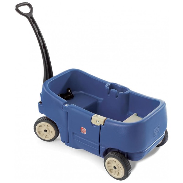 Encontraproduto.com.br - Carrinho de Passeio para 2 Crianças Multifuncional com Porta Objetos, até 90 kg, Step2, Azul