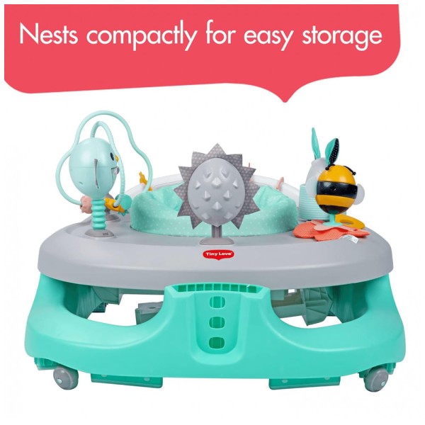 Encontraproduto.com.br - Andador Infantil Interativo 4 em 1 com 20 Atividades para até 15kg, Tiny Love, Cinza