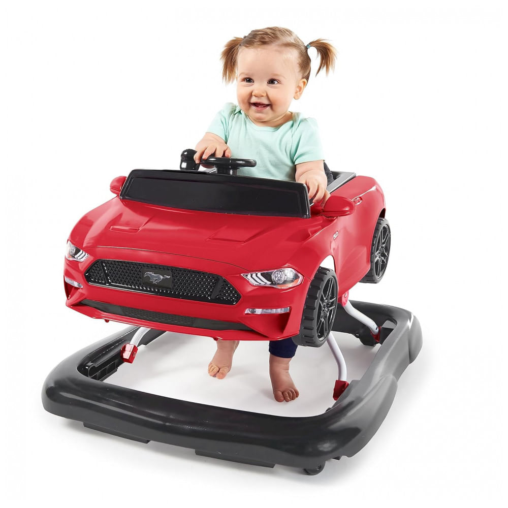 Andador Infantil Interativo 4 em 1 com Atividades e Assento Ajustável para 6 Meses ou Mais, Bright Starts, Vermelho
