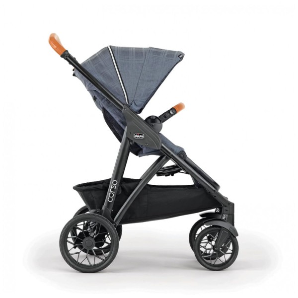 Encontraproduto.com.br - Carrinho de Bebê com Dobra Rápida para Até 22 KG, Chicco Corso, Preto