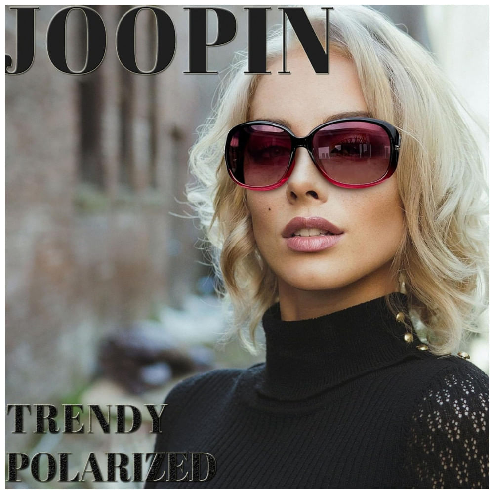 Encontraproduto.com.br - Óculos de Sol Feminino com Proteção UV, Joopin A19, Roxo Gradiente